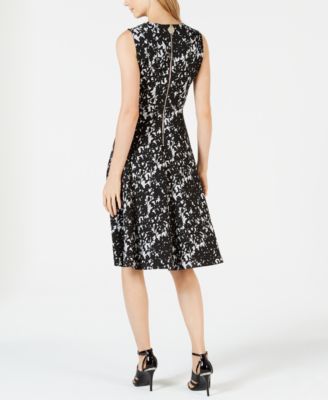 Calvin Klein Printed Fit & Flare Dress