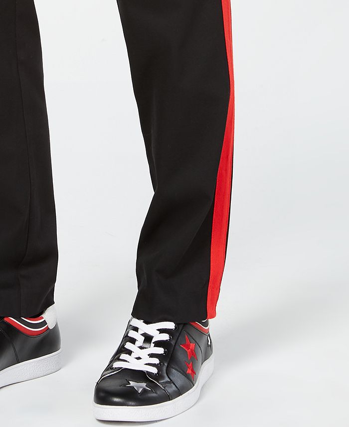 Cole Calvin Klein Men's Exclusive Black & Red Stripe Pants Macy's