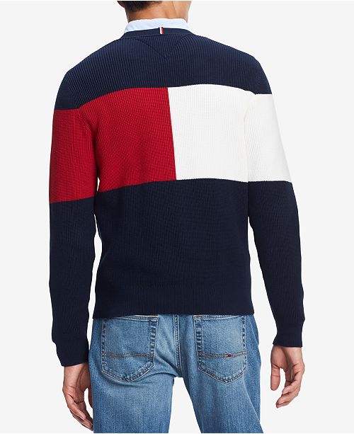 Tommy Hilfiger Men's Clayton Colorblocked Sweater, Created for Macy's ...