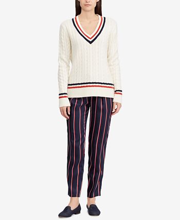 Lauren Ralph Lauren Cable-Knit Cricket Sweater - Macy's