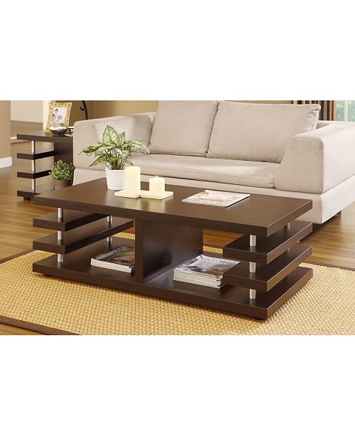 Furniture of America Cloverdale Espresso Coffee Table & Reviews Home