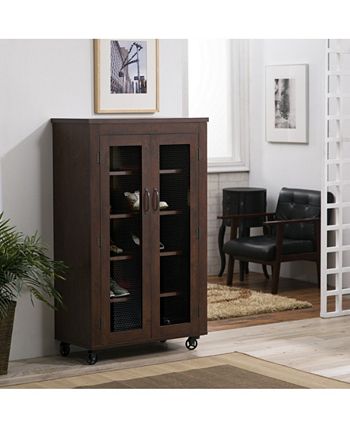 Furniture of America - Alesia Shoe Cabinet With Casters