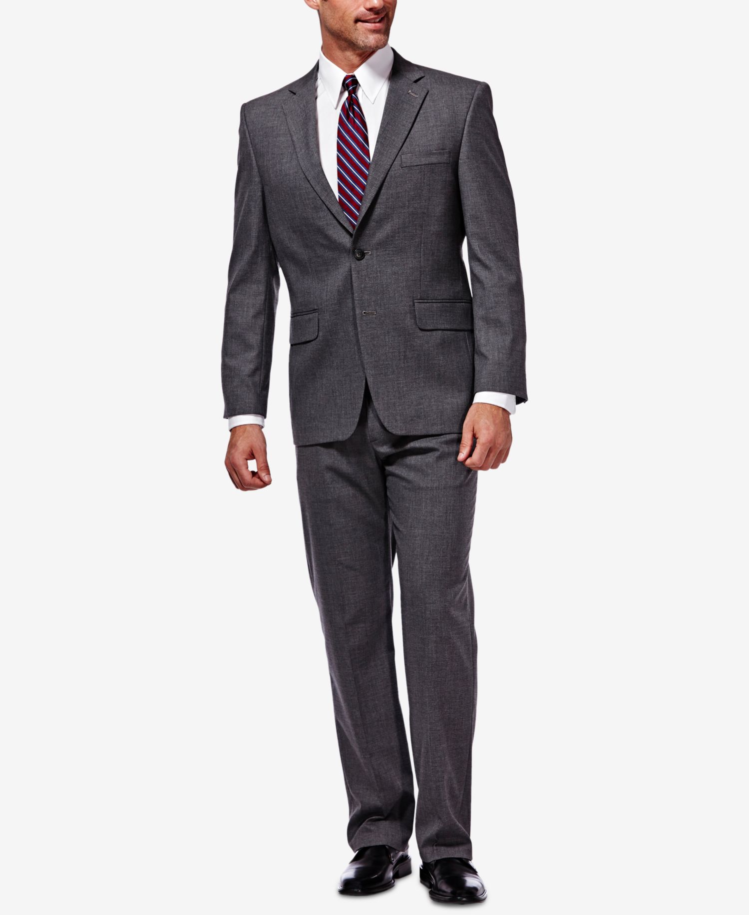 Men's Premium Stretch Classic-Fit Flat Front Suit Pants