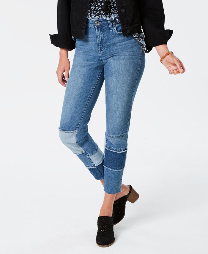Style & Co Patchwork Ankle Jeans, Created for Macy's - Macy's