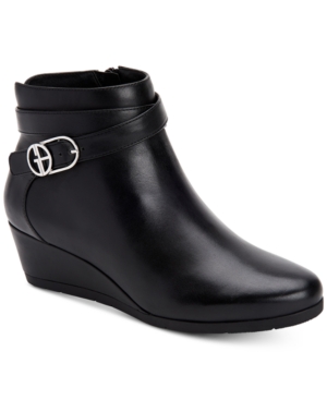 image of Giani Bernini Cherub Wedge Memory Foam Ankle Booties, Created for Macy-s Women-s Shoes