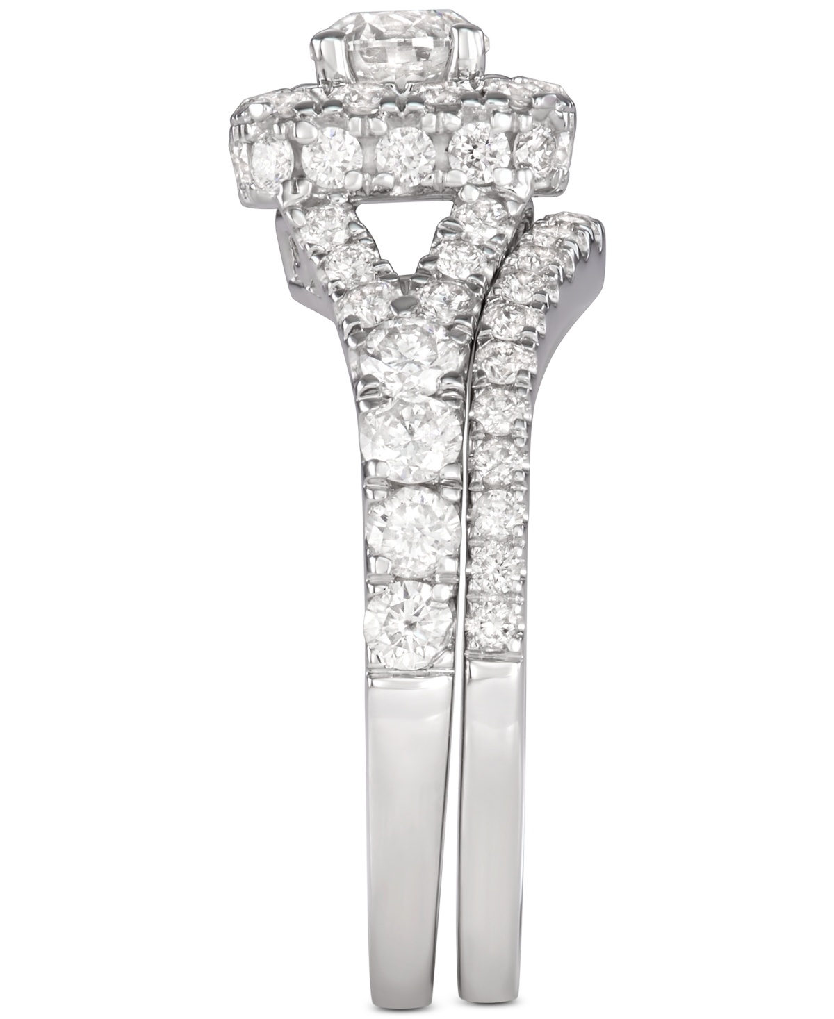 Diamond Halo Bridal Set (2 ct. t.w.) in 14K White, Yellow or Rose Gold