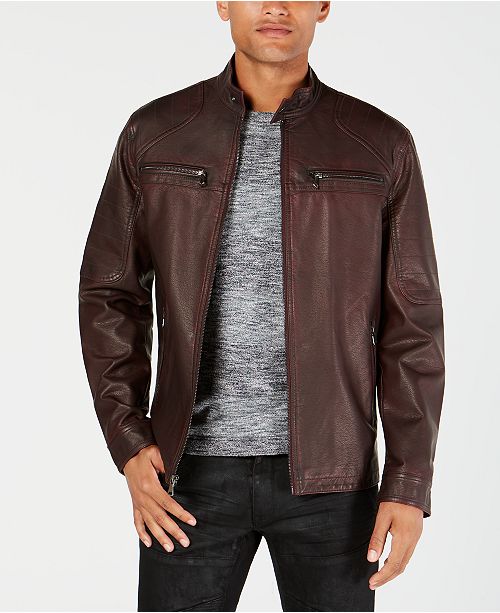 Inc Men S Big Tall Washed Faux Leather Jacket Created For Macy S