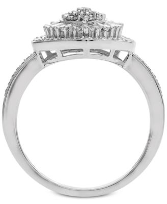 Diamond Heart Cluster Ring (1/2 ct. t.w.) in 14k White , Yellow or Rose Gold