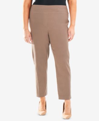 NY Collection Plus Size Pull-On Ankle Pant - Macy's