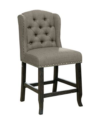Furniture of America - Colette Pub Chair, (Set Of 2), Quick Ship