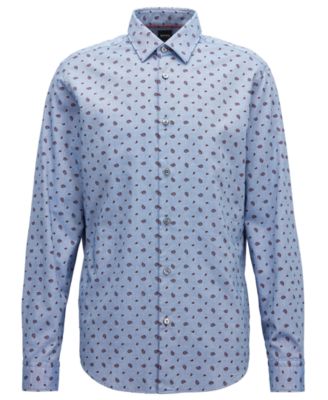 hugo boss paisley shirt