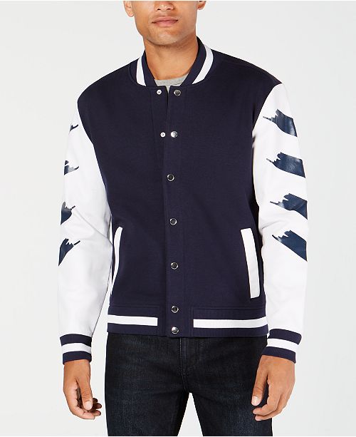 INC International Concepts I.N.C. Men's Strokes Varsity Jacket, Created
