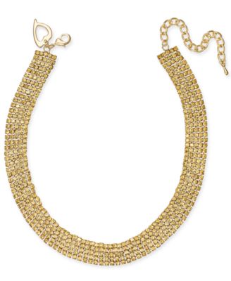 Thalia Sodi - Gold-Tone Rhinestone 13" Choker Necklace