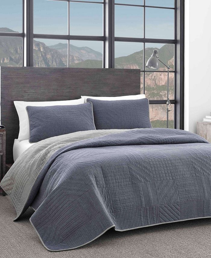 Eddie Bauer Hidden Lake Chambray Blue Full/Queen Quilt Set & Reviews