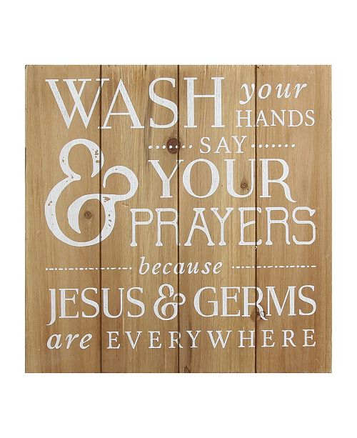 Stratton Home Decor Stratton Home Decor Wash Your Hands Say