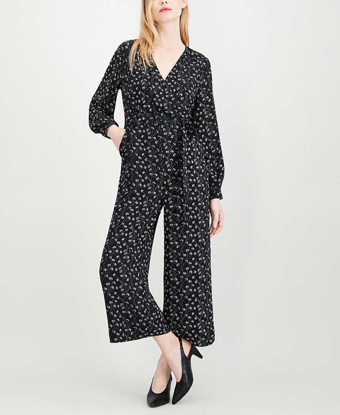 Maison Jules Printed Wide-Leg Jumpsuit, Created for Macy's - Macy's
