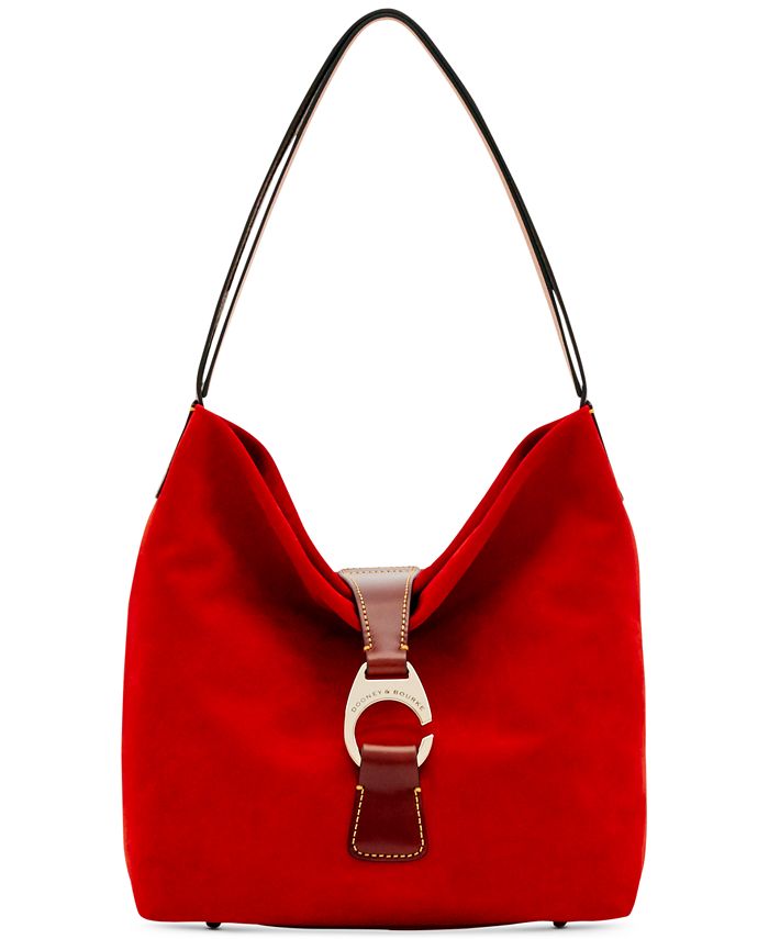 Dooney and bourke derby suede hobo on sale