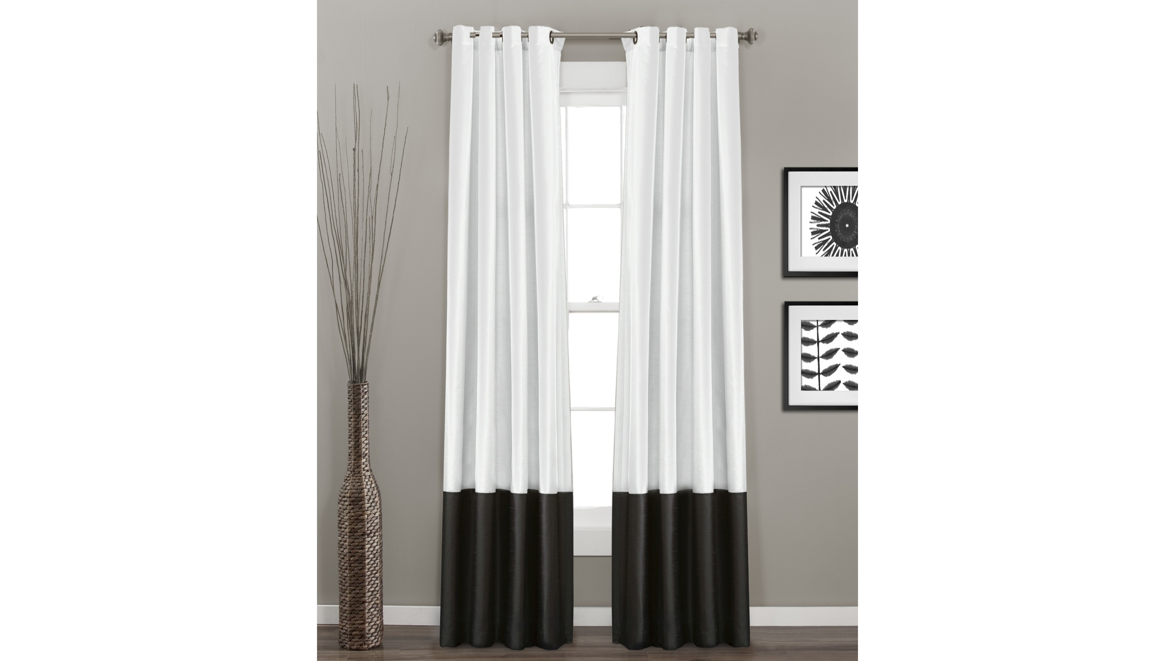 Lush Decor Prima Light Filtering Window Curtain Panels Pair 54"W x 84"L