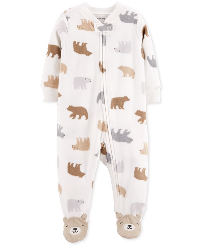 Carter's Baby Boys Bear-Print Footed Coverall - Macy's