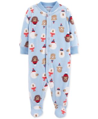 Carter's - Baby Boys Bear-Print Footed Coverall