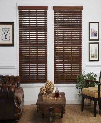 2 in. Cordless Faux Wood Venetian Blind, 37.5" x 72"