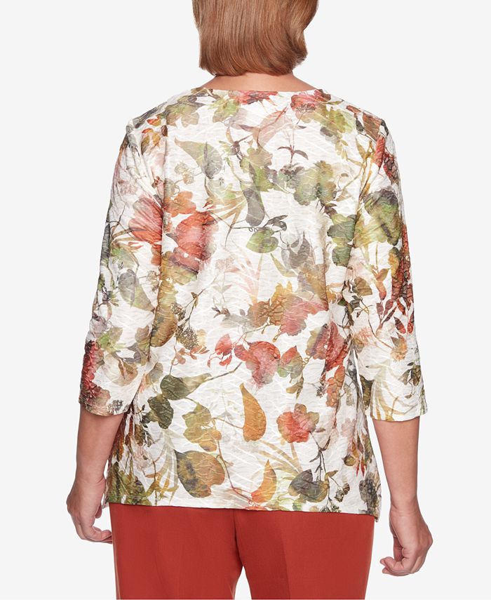 Alfred Dunner Autumn In New York Embellished Top Macy's