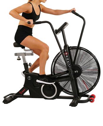 Sunny health & fitness exercise tornado fan air bike with bluetooth and heart rate compatibility sales