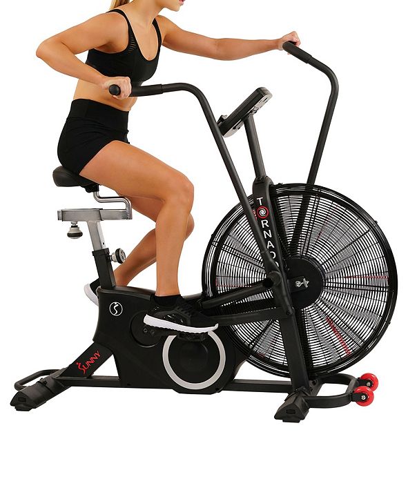 sunny health & fitness exercise tornado fan air bike