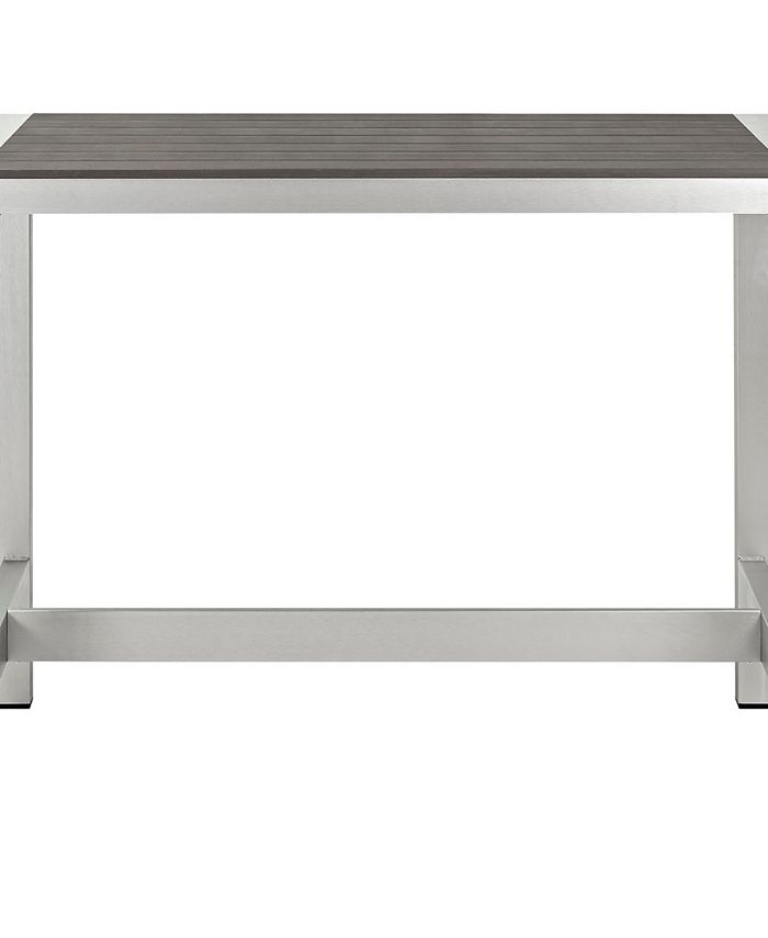 Modway Shore Outdoor Patio Aluminum Rectangle Bar Table Macy's