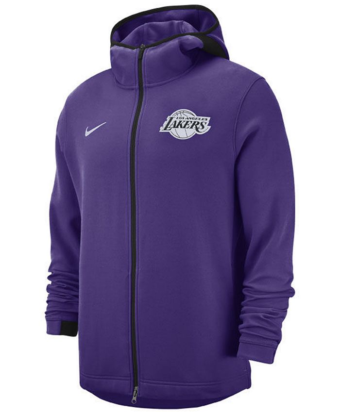 Nike Los Angeles Lakers Showtime Men's Dri-Fit NBA Full-Zip Hoodie Purple