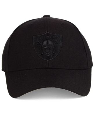 Las Vegas Raiders Black & Black MVP Strapback Cap
