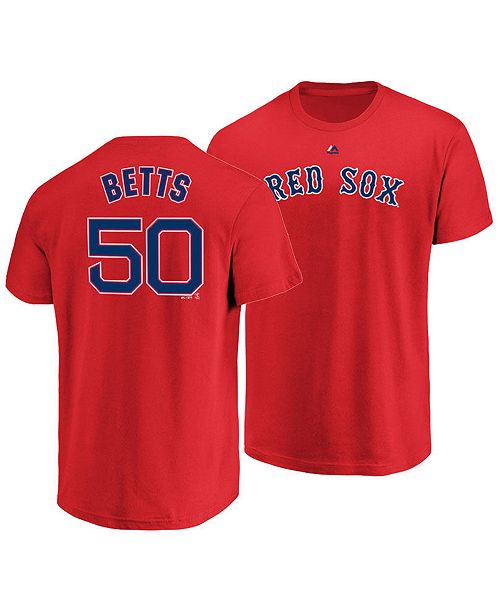 Majestic Men S Mookie Betts Boston Red Sox Official Player T Shirt