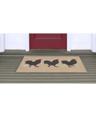 Liora Manne Front Porch Indoor/Outdoor Roosters Neutral 2'6" x 4' Area Rug
