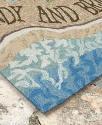 Liora Manne Front Porch Indoor/Outdoor Sandy & Bright Sand 2' x 3' Area Rugs