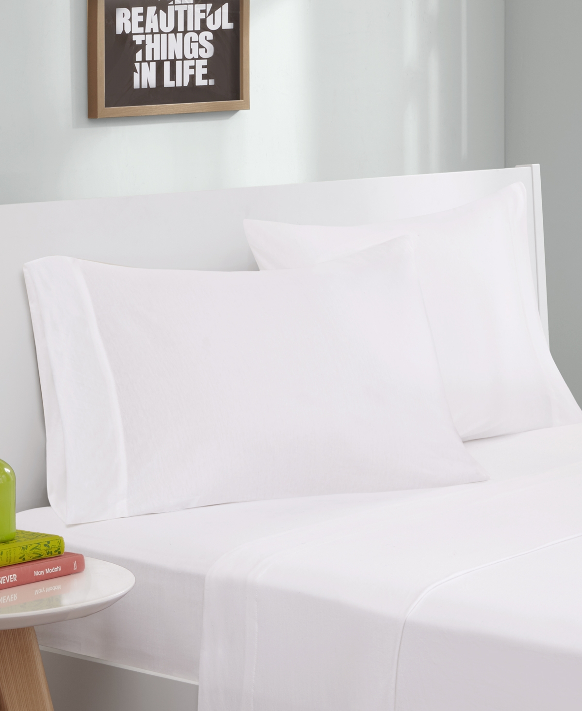 Intelligent Design Jersey-knit Cotton Blend 4-pc. Sheet Set, Full In White