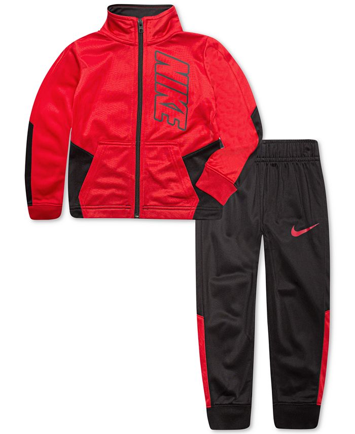 Nike Little Boys 2-Pc. Colorblocked Tricot Track Suit Set - Macy's