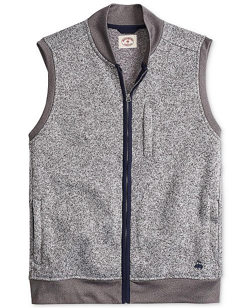 Brooks Brothers Men's Red Fleece FullZip Vest Coats & Jackets Men
