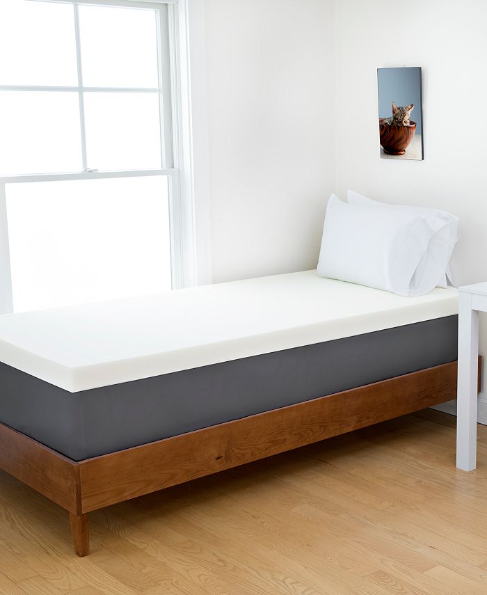 Authentic Comfort Twin 2" DORM Memory Foam Mattress Topper Macy's