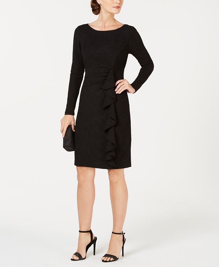 jessica howard petite ruffle scuba gown