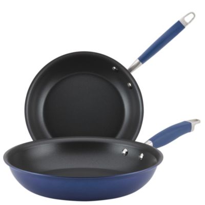 Anolon - Advanced Hard Anodized Nonstick 10-Inch and 12-Inch French Skillets, Indigo