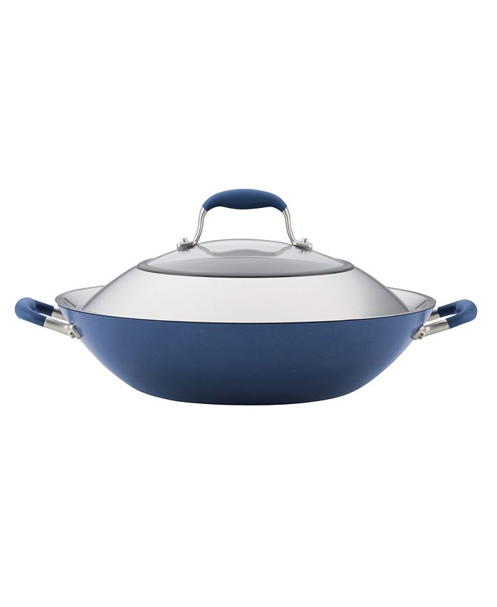 Anolon Advanced Indigo HardAnodized Nonstick 14" Covered Wok Macy's