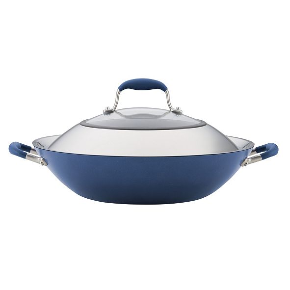 Anolon Advanced Indigo HardAnodized Nonstick 14" Covered Wok & Reviews