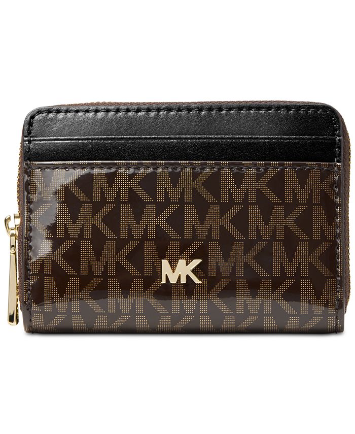 Michael Kors Signature Glossy Zip Around Coin Card Case, Created for