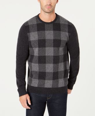 buffalo plaid sweater mens