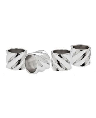 Godinger Hillcrest Napkin Rings, Set of 4 - Macy's