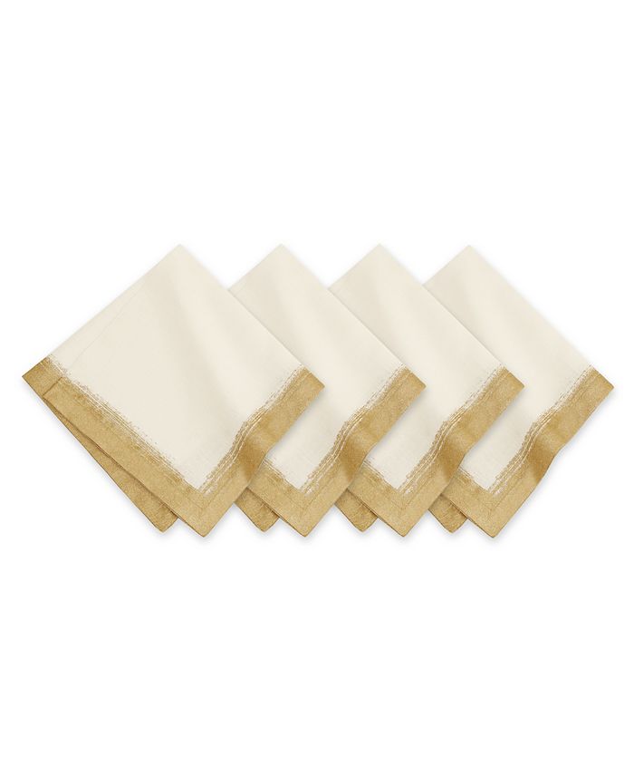 Villeroy & Boch Metallic Brushstroke Napkin 4 Pc Set Macy's