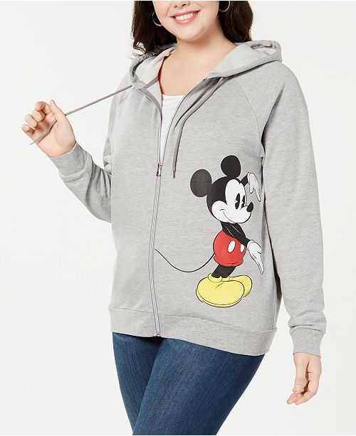 Hybrid Plus Size Minnie & Mickey Mouse Zip Hoodie - Jackets & Blazers ...
