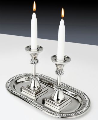 Single Stainless Steel Candle Holder with Crystal Diamond Design