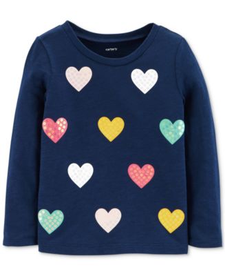 Carter's Toddler Girls Heart-Print Cotton Top - Macy's