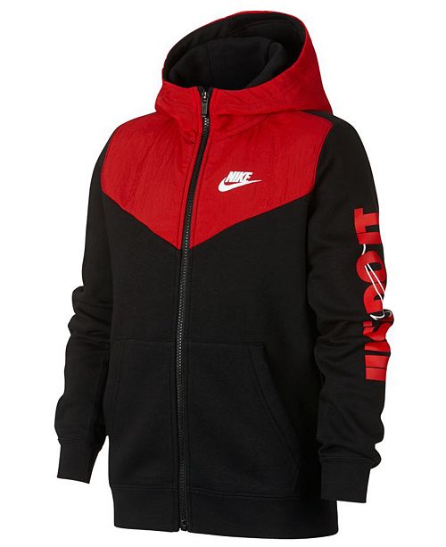 Nike Big Boys Zip-Up Logo Hoodie & Reviews - Sweatshirts & Hoodies ...